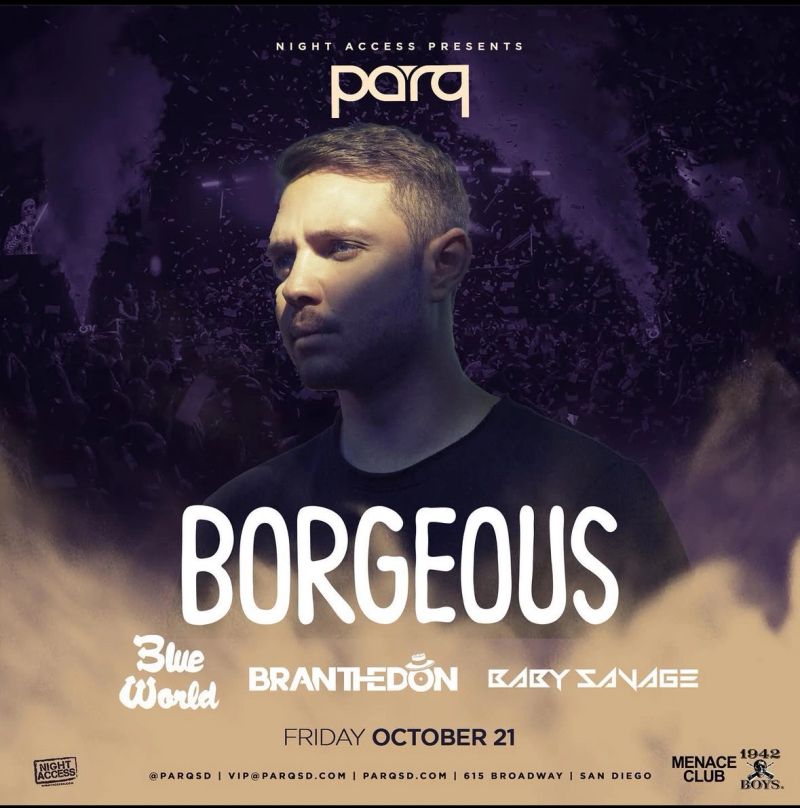 Borgeous original event flyer