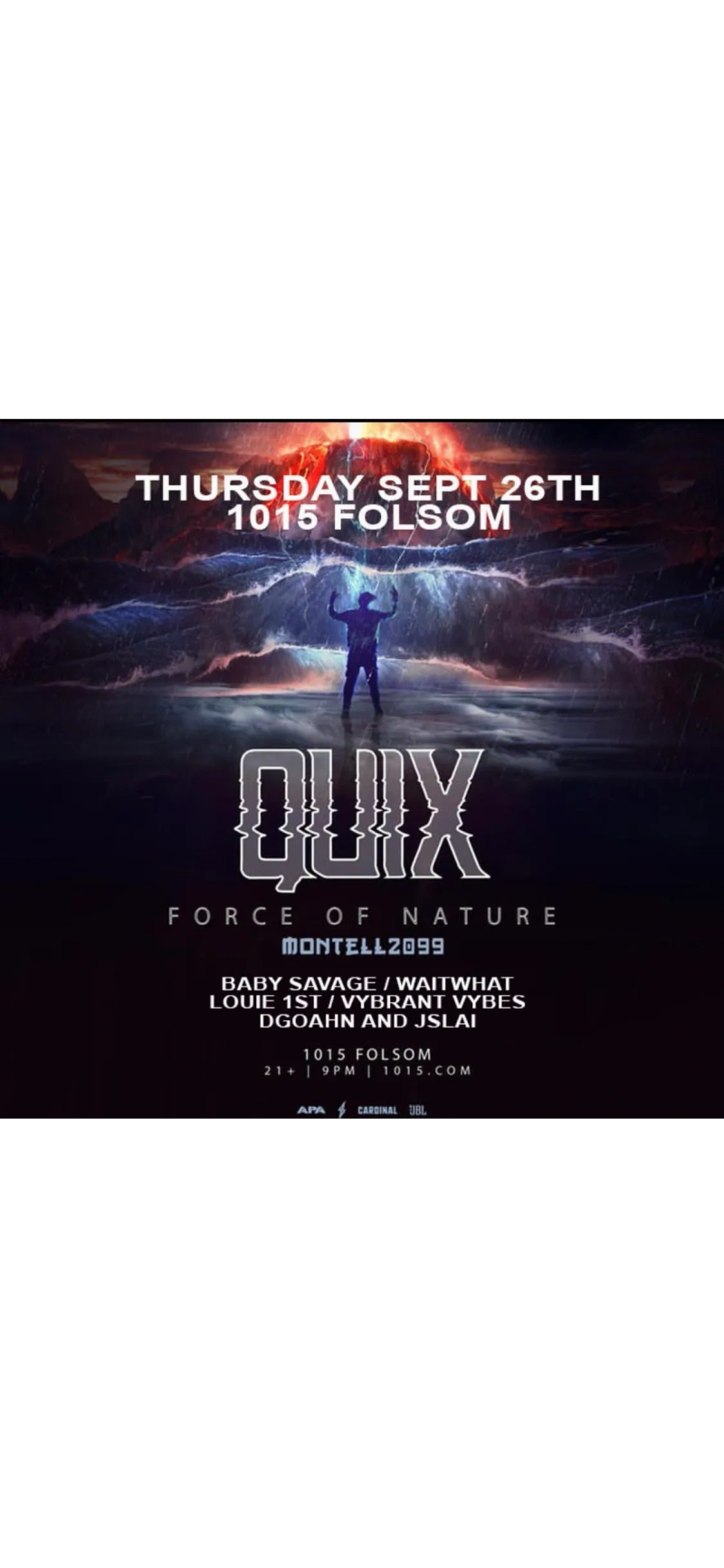 QUIX original event flyer