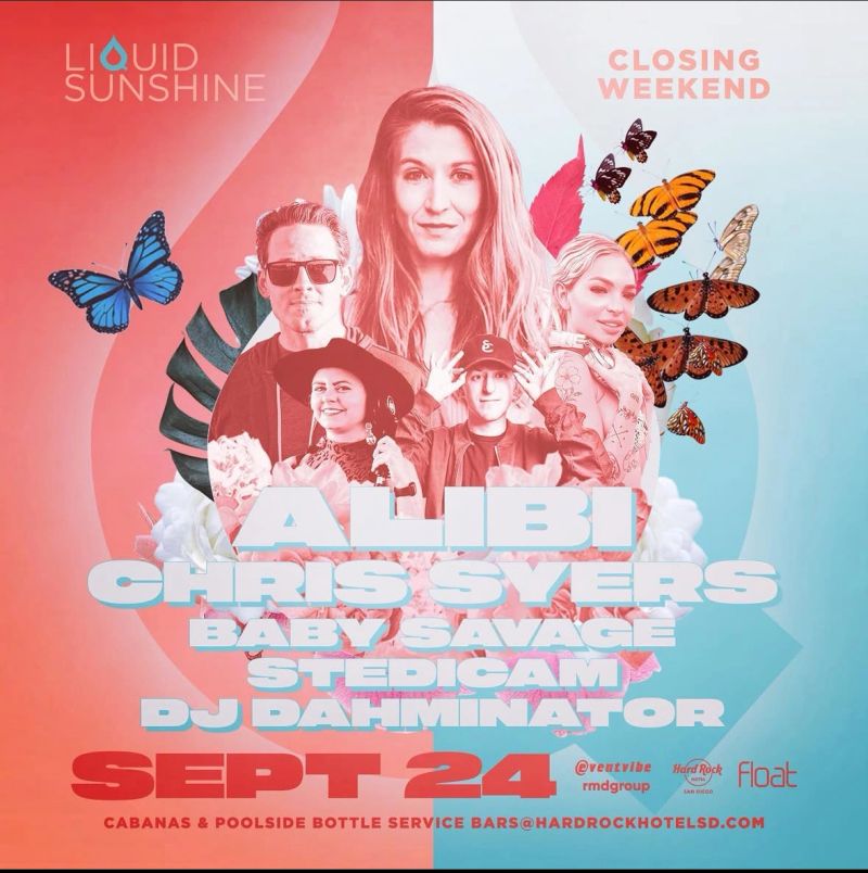 Liquid Sunshine original event flyer
